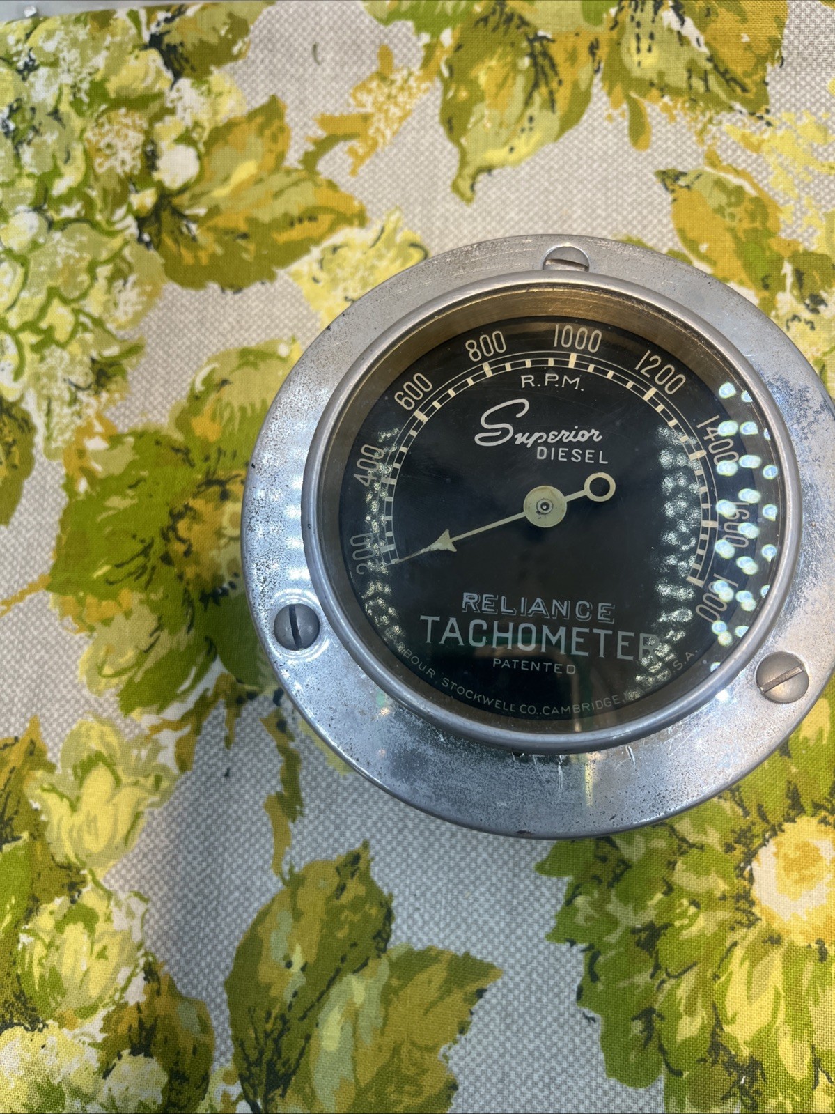 RELIANCE TACHOMETER BARBOUR STOCKWELL CO 1800RPM Superior Diesel OEM Vintage