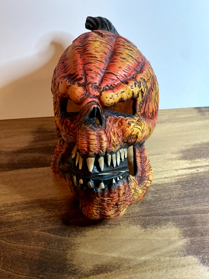 Scary Evil Pumpkin Monster Full Overhead Cover with Movable Jaw for Dark Harvest - Image 2 of 4