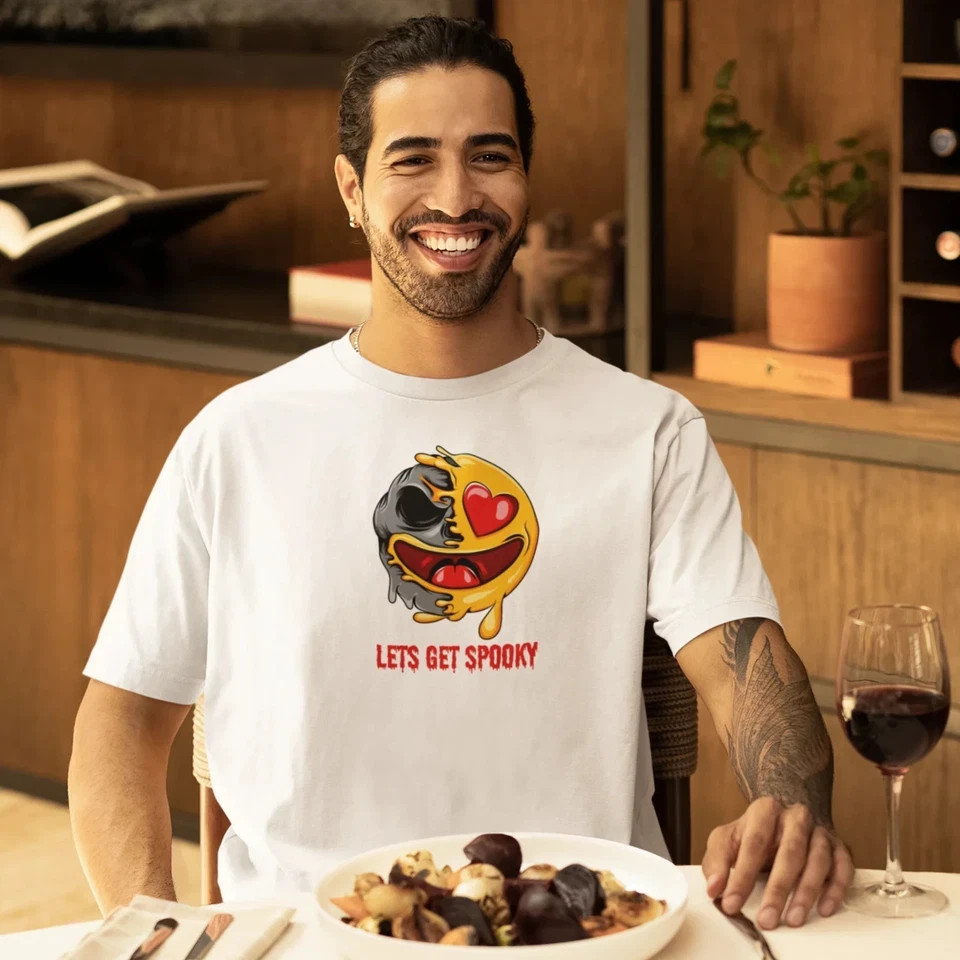 Halloween special printed comfort fit round neck t-shirt for Men.