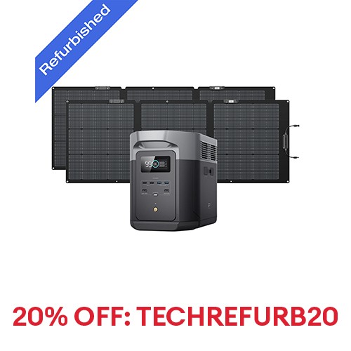 EcoFlow DELTA 2 Max 2048Wh Power Station + 2*Nextgen 160W Certified Refurbished