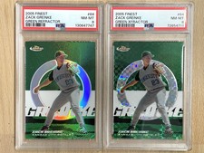 Zack Greinke #'d /50 /199 - 2005 Topps Finest Green Refractor XFractor (2) PSA