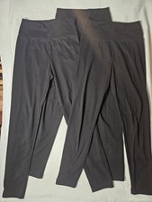 Lot Of 3 Black Leggings High Rise S/M- Unknown Name