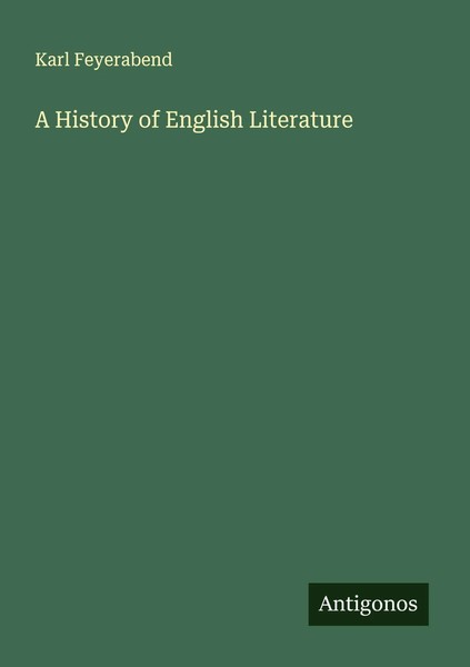 Karl Feyerabend | A History Of English Literature | Taschenbuch | Englisch-image