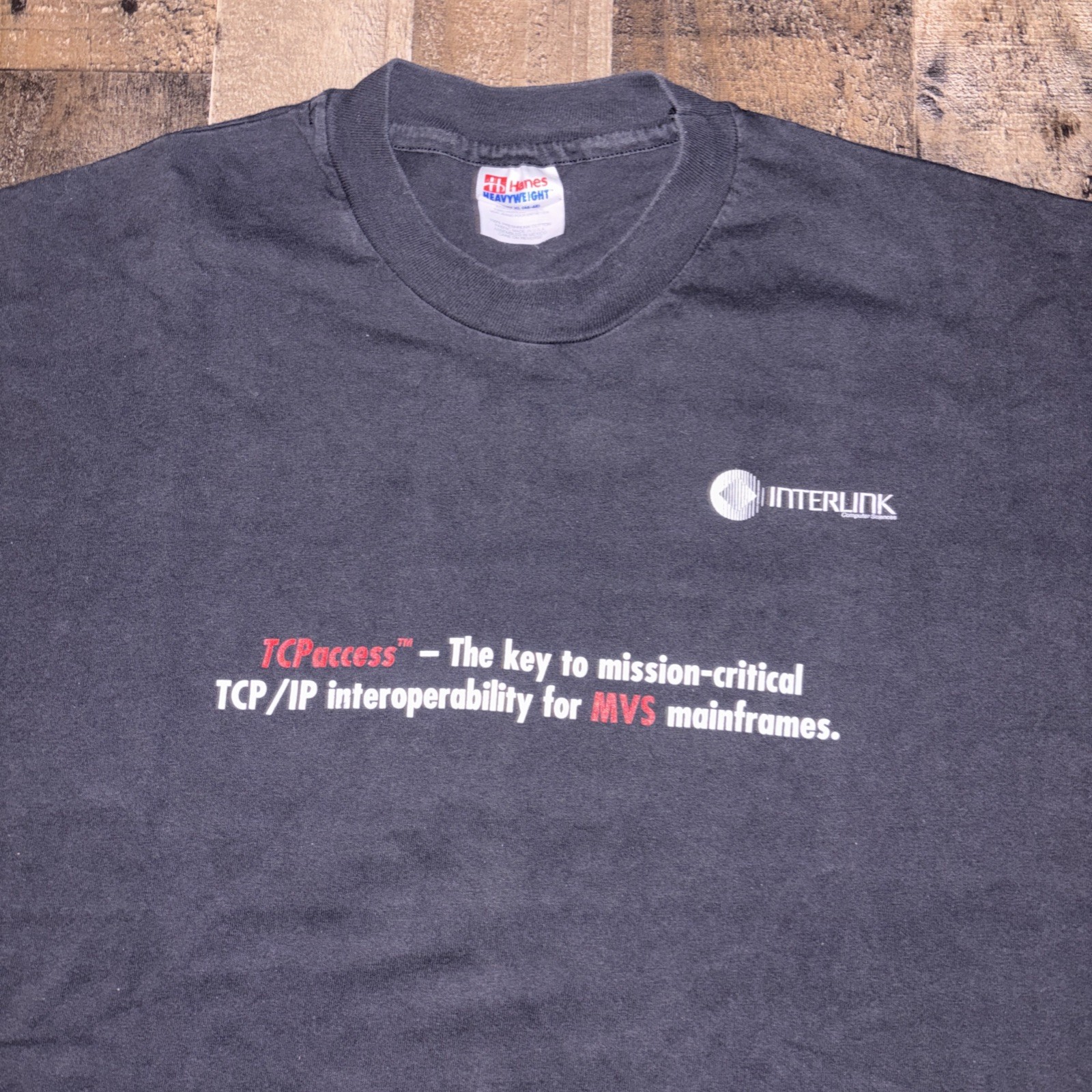 Vtg Y2k Tech Interlink Computer Science Mens T-Sh… - image 2