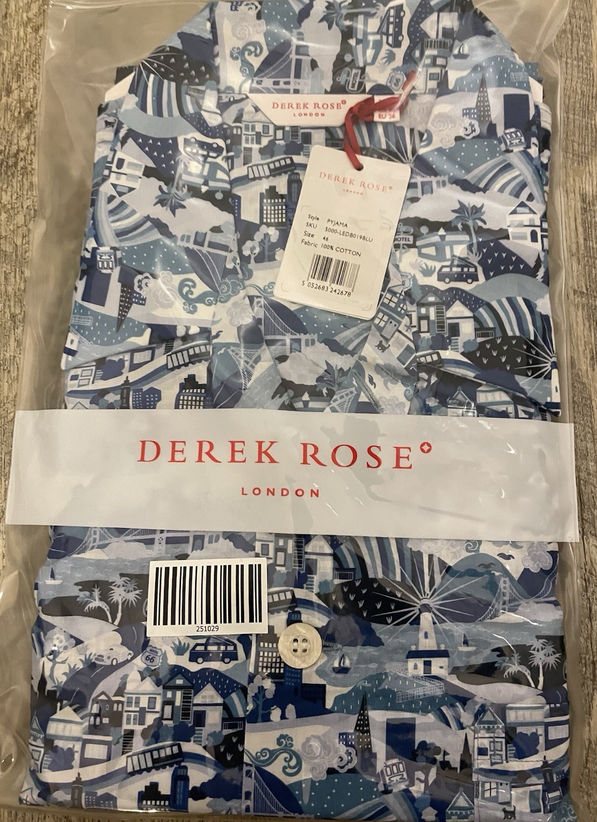 Derek Rose Mens Pyjamas, Ledbury , Lightweight, Classic Fit,  XXL = 46,  RRP£260 image 9