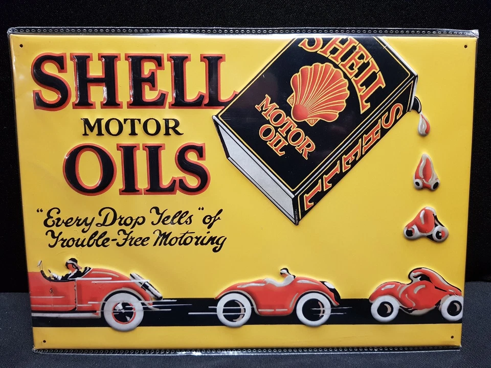 Shell Blechschild Motor Oils lim. Edition Motiv 1931 20x30 cm Aufl. 5.000 - Bild 1 von 2