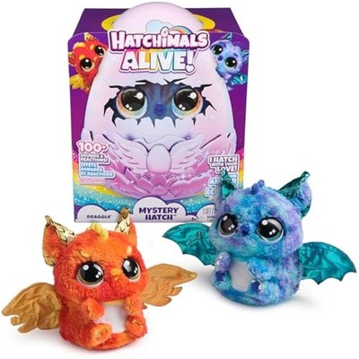 Hatchimals Alive, Mystery Hatch Draggle, Überraschung interaktives Spielzeug und Ei mit M