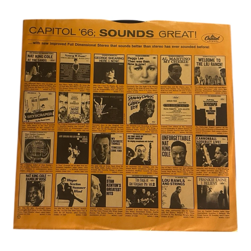 Nancy Wilson A Touch Of Today 1966 Original Capitol Rainbow Stereo LP G/VG+/NM - Image 3 of 4