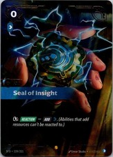 Seal of Insight (Overnumbered) 229/221 Showcase Spiritforged Riftbound Foil NM — live eBay listing
