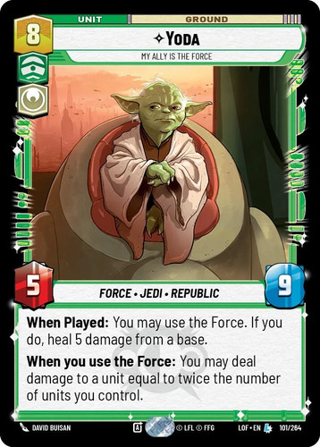 Yoda - My Ally is the Force [Serialized] #1149 Star Wars Unlimited: Legends of the Force card