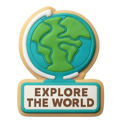 Explore the World Globe Cookie Cutter 4x5.3'' Creative Baking Design