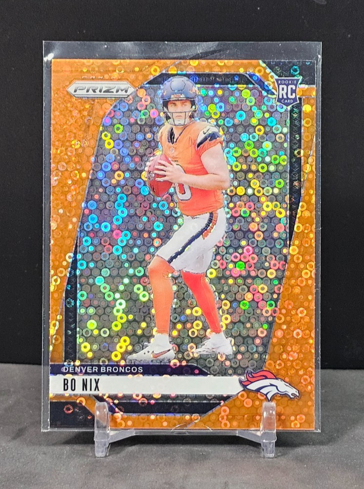 2024 Panini Prizm Bo Nix Disco Prizm Rookie RC Card #309 Denver Broncos