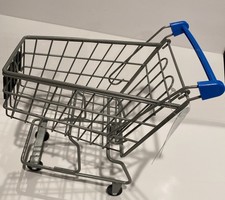 Mini Shopping Cart Doll Sized Walmart Logo, 10  x 10" x 7" New with Tag