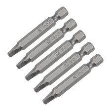5Pcs SQ2 Magnetic Square Head Screwdriver Bits 1/4 Inch Hex Shank S2 Power Tools