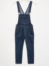Wild Blue Denim Overalls Women  s Medium Dark Wash Bib Carpenter Jeans 30  Waist
