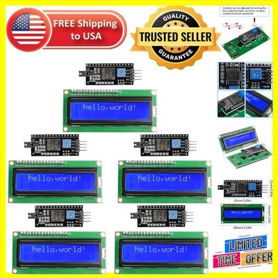Blue Backlight 16x2 LCD Display Module for Raspberry Pi & STM32 - I2C Connection