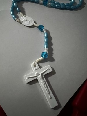 Very Beautiful Acrylic Rosary  Blue