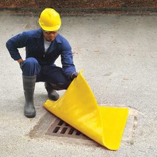 Condor 48Fz11 Drain Seal, 18Inlx18inwx3/8In Thick, Yllw