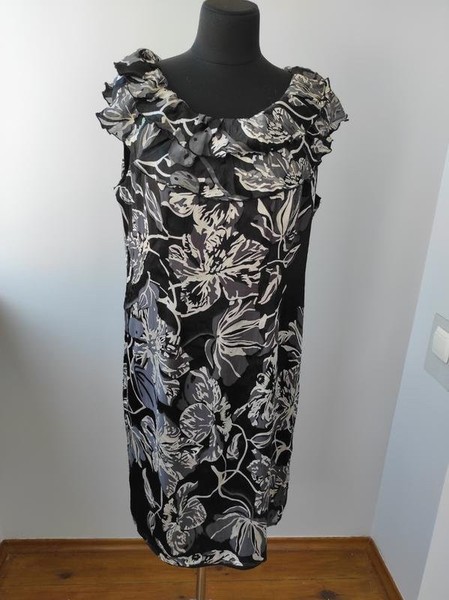 Women Jacques Britt Dress Black Silk 44 / XXL / 52