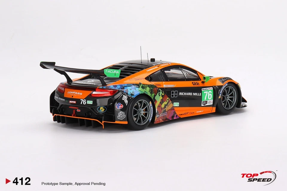 1/18 Top Speed Acura NSX GT3 Evo NO.76 Compass Racing IMSA 2021 (TS0412) - Image 2 of 4