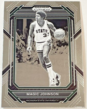 Magic Johnson 2023-24 Panini Prizm Draft Picks #79 Silver Prizm Card MSU HOF