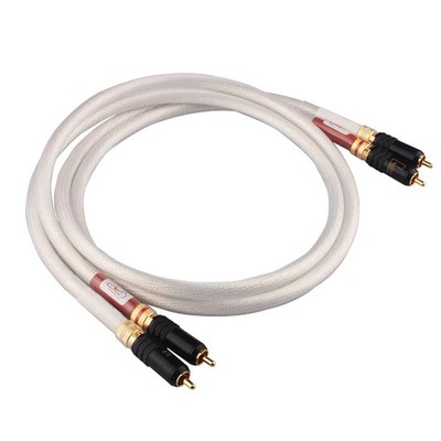 YYAUDIO 7N OCC Silver Plated 2RCA Audio Cable HiFi Stereo Interconnect Wire