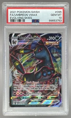3753 Umbreon VMAX 2021 Pokemon Sword & Shield Evolving Skies #095 PSA 10