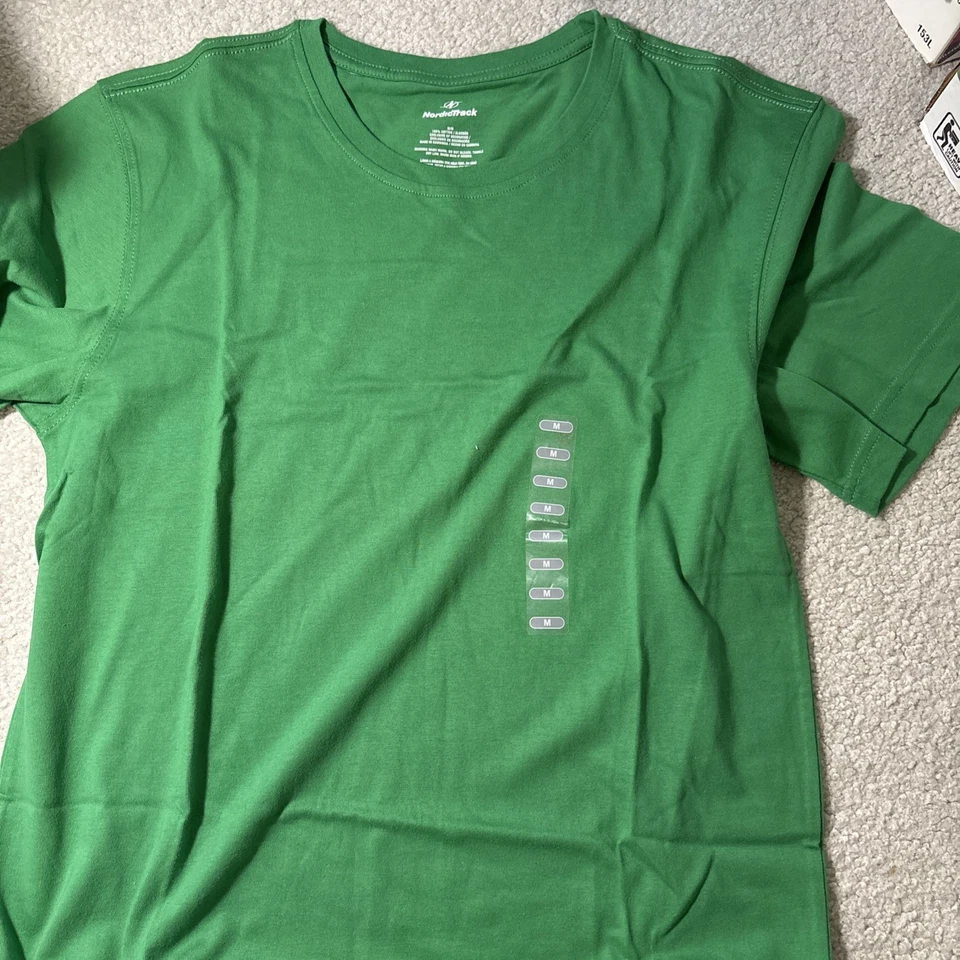 Camiseta NordicTrack Para Hombre Verde Manga Corta Mediana Nueva Con Etiquetas 100% Algodón Foto 4 de 4