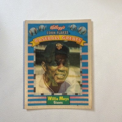 1991 Kelloggs Corn Flakes Willie Mays MLB Card #3 of 15 3-D Baseball Greats!