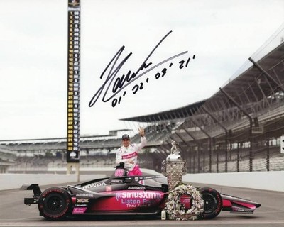 Helio Castroneves signed 2021 Indy 500 4-Time Winner 8x10 photo
