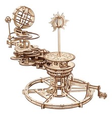 UGEARS Mechanical Tellurion 3D Puzzle 12 inch Height Brown Ugears Wood Home