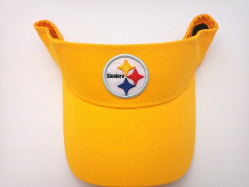 Pittsburgh Steelers Hat Adult Team Color Yellow Cotton Sun Visor by REEBOK - Picture 5 of 6