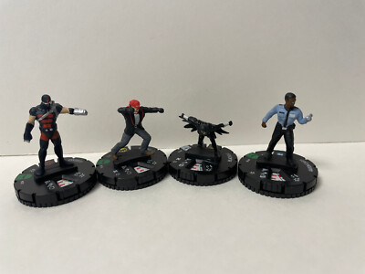 Set of 4 Batman HeroClix Figures: Aaron Cash, Blackbat, El Gaucho, KGBeast