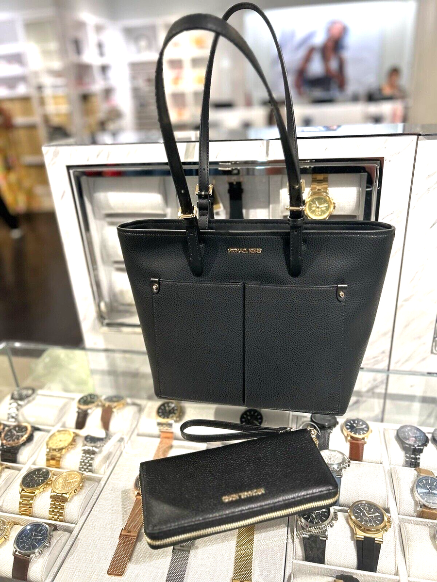 Michael Kors Jet Set Travel Medium Handbag Tote Bag+ Long Zip
