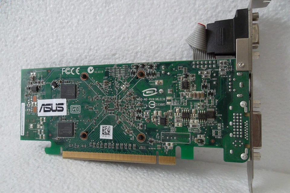 Dell ASUS ATI HD 2400 Pro PCIe 128MB Graphics Video Adapter DVI VGA TV-Out WX085 - Image 4 of 4