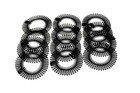 12 Pcs Full Circular Stretch Comb Flexible Plastic Circle Comb Stretch Hair Comb