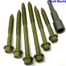 HEX HEAD LANDSCAPE SCREW SLEEPER DECKING FIXING TIMBERFIX IN-DEX TYPE GARDEN