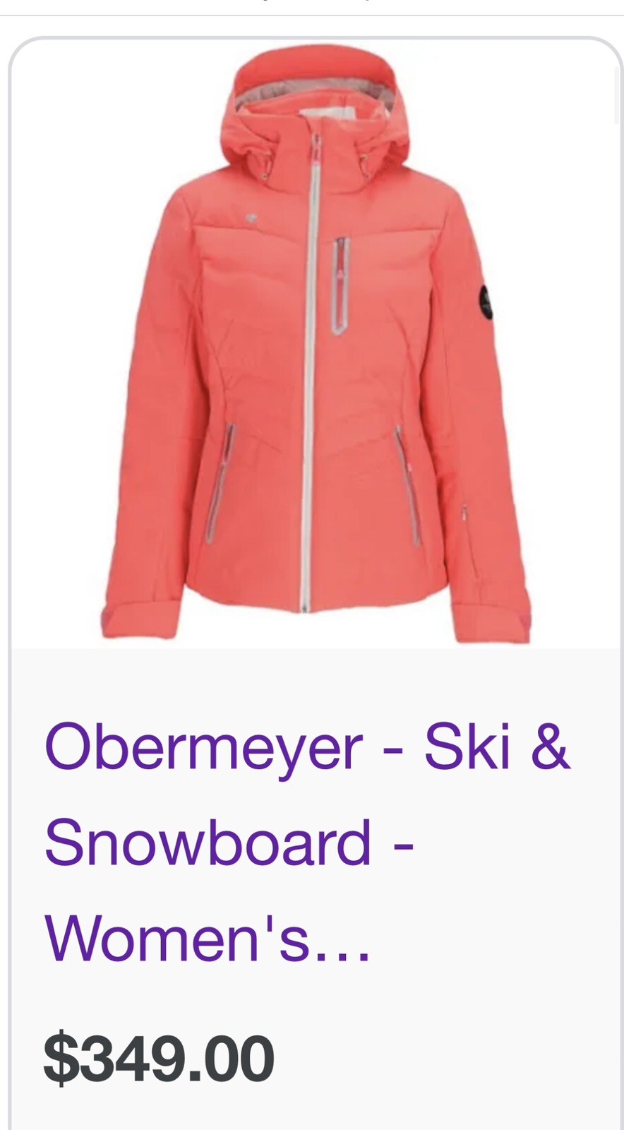 obermeyer womens ski jacket