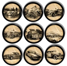 Classic Car Drawer Pulls Vintage Automobile Cabinet Knob Set Man Cave Garage Bar