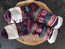 Slipper Socks sherpa/fleece lined women's size 9-11