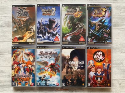 SONY PSP Monster Hunter & Battle Spirits & White Knight & Ore no Shikabane Set