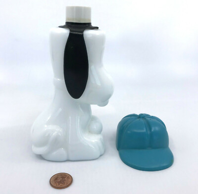 Avon Snoopy Milk Glass Aftershave Bottle 1969 Vinyl Ears 6in
