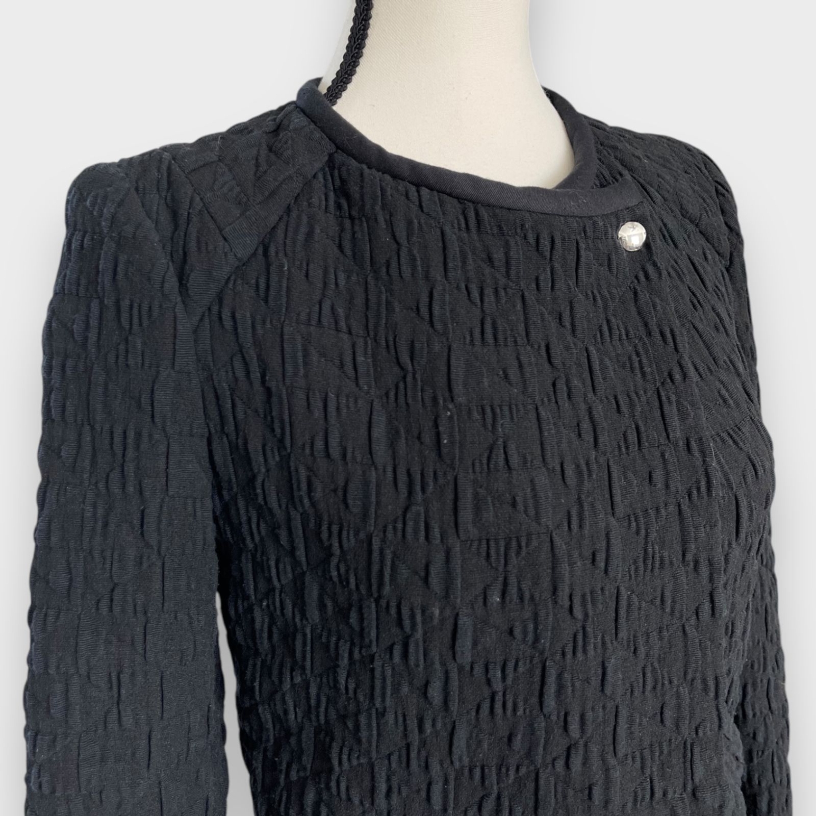 IRO Heddi Textured Patterned Knit Jacket Women's … - image 4