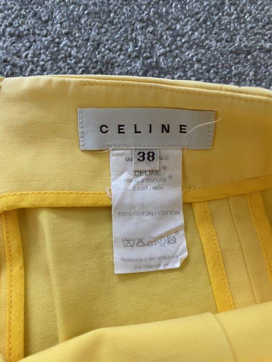 Women size M Celine Skirt Yellow 38 Original Popular JPN Vintage