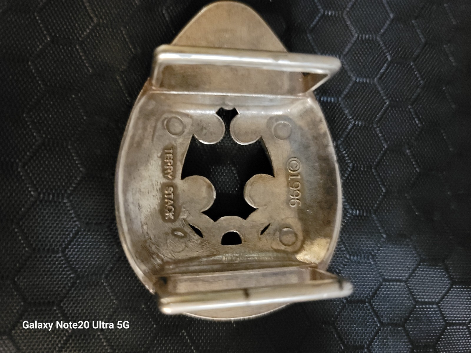 Terry Stack Belt Buckle Silver Tone Teardrop Inte… - image 2