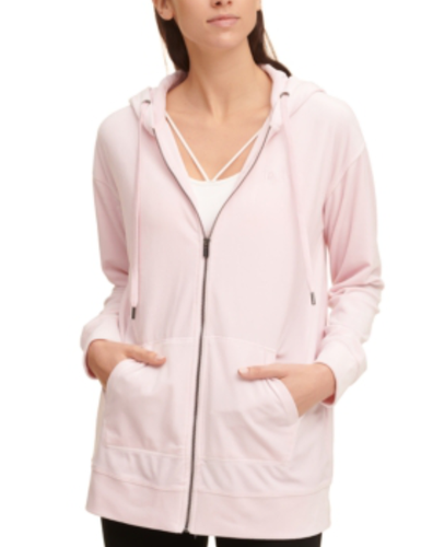 DKNY Sport Velour Zip Hoodie MSRP $89 