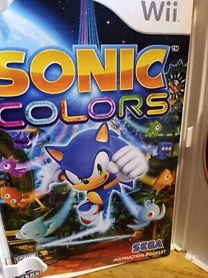 SONIC COLORS NINTENDO Wii / 2010 / RATED E FOR EVERYONE!!