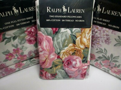 Ralph Lauren Allison White Pink Yellow Floral 2 Standard