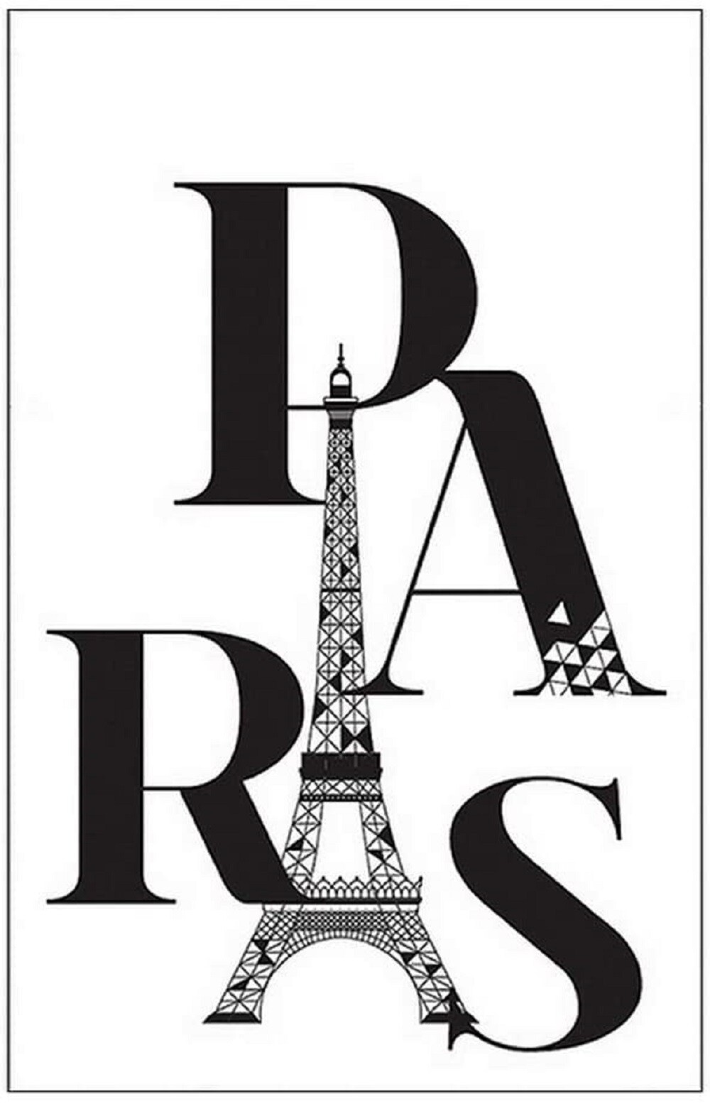 Transfert mural Paris Tour Eiffel effet mat premium, sticker artistique pour chambre d'hôtel