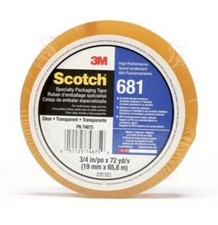 4 Rolls 3m 681 new 610  Scotch Light Duty Packing Tape 3/4 in x 72 yd